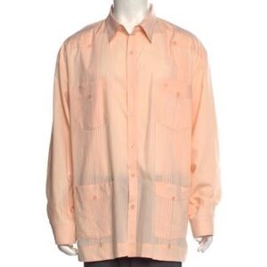 Givenchy Mens Pleated Button Down Pocketed Front Collared Designer Dress Shirt